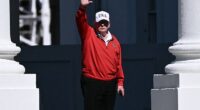 Donald Trump waves as he returns to the White House in Washington, DC, on May 31, 2026, after golfing at his Trump National Golf Club in Sterling, Virginia