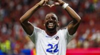 Cape Verde's Steven Moreira looks overjoyed at his side's remarkable result