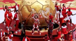A giant Jules Rimet trophy failed to properly inflate during Canada's opening ceremony