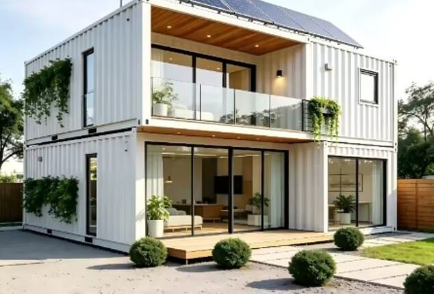 If you're looking for a cheap home, AliExpress might have the answer, with options available with solar panels for £4,503 (pictured)
