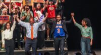 New York City Mayor Zohran Mamdani (center right) backed a trio of democratic socialists including (from left) Claire Valdez, Brad Lander and Darializa Avila Chevalier
