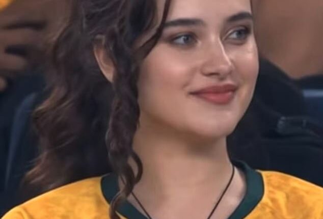Footage of Katherine Langford (pictured) has gone viral on social media with one TikTok post getting 4.7 million likes