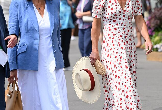Mother-daughter duo Carole and Pippa Middleton appeared effortlessly stylish as they arrived at Wimbledon today