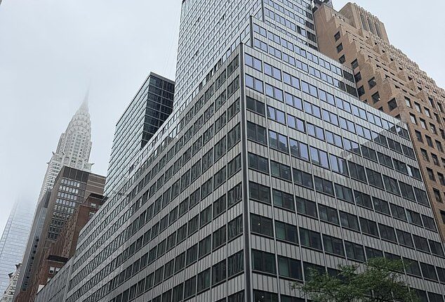 The Manhattan office building, which once housed pharmaceutical giant Pfizer, was evacuated Tuesday morning after construction workers noticed cracks and buckling columns