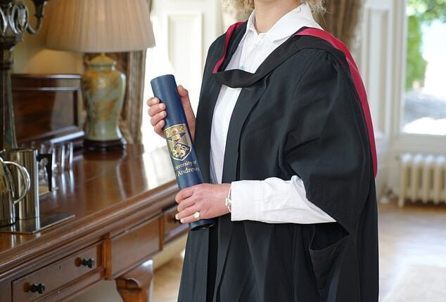 Congratulations, Lady Louise Windsor! Sophie and Prince Edward proudly pose with daughter, 22, in new official portraits after she graduated from St Andrews in front of rumoured boyfriend Felix Robert da Silva-Clamp