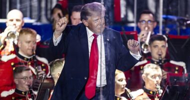 A new report from congressional Democrats alleges that Freedom 250, a Trump-aligned group responsible for hosting many of the nation's birthday celebrations, hijacked funds from donors, potentially committing wire fraud. Above Trump is shown at a Freedom 250 event