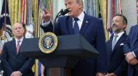 Donald Trump has spoken out on his involvement in the Folarin Balogun red card drama