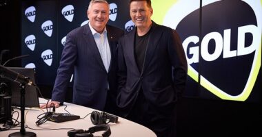 Eddie McGuire (left) has confirmed that he will not be sharing the mic with Karl Stefanovic (right) on his ARN radio show, The Long Weekend