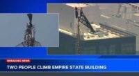Empire State Building Daredevils Expose Security Lapse After Scaling 1,454-Foot Antenna To Hang “Cringe” Flag – TVovermind