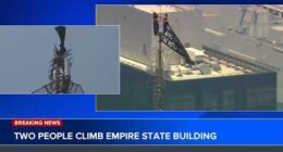 Empire State Building Daredevils Expose Security Lapse After Scaling 1,454-Foot Antenna To Hang “Cringe” Flag – TVovermind