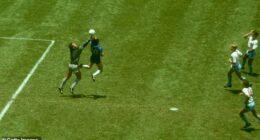 Diego Maradona scored his infamous 'Hand of God' goal against England at the Azteca in 1986