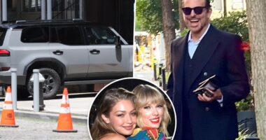 Gigi Hadid and Bradley Cooper make their way to Taylor Swift, Travis Kelce’s rehearsal dinner at MSG