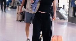 Gigi Hadid and Bradley Cooper jetted out of New York the day after watching their pals Taylor Swift and Travis Kelce wed