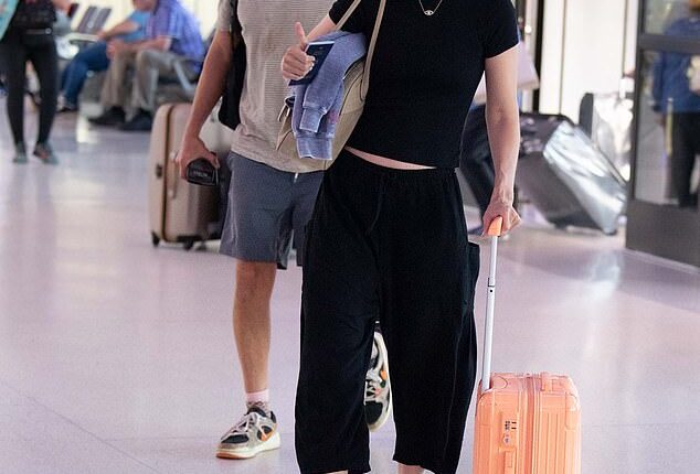 Gigi Hadid and Bradley Cooper jetted out of New York the day after watching their pals Taylor Swift and Travis Kelce wed