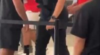 Dramatic footage shows assistant coach Ibrahim Hassan, the twin brother of Egypt boss Hossam Hassan, arguing with officers before appearing to lunge towards them
