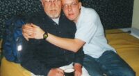 Prokowiew, seen with his father at home in 2000, lived in fear of his father