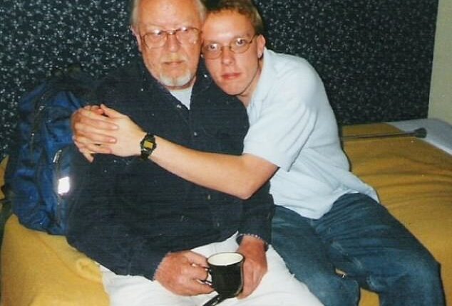 Prokowiew, seen with his father at home in 2000, lived in fear of his father