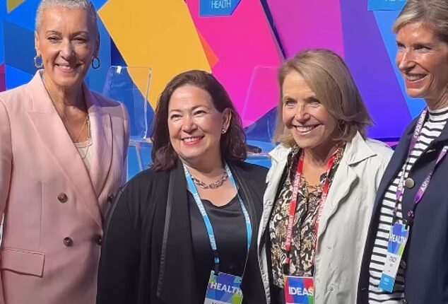 Katie Couric (2-R) suffered a 'freaky' health scare while attending the Aspen Ideas Festival in Colorado on June 27