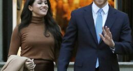 Prince Harry and Meghan in London back in 2020. They have not brought their children to Britain since Queen Elizabeth’s Platinum Jubilee celebrations in June 2022
