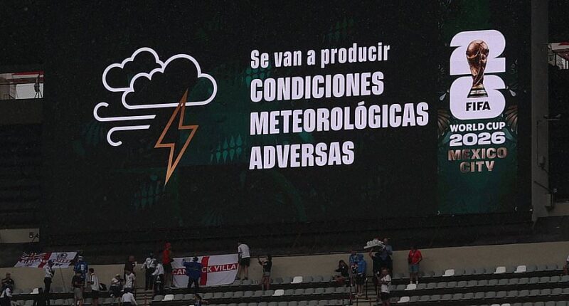 Mexico vs England - World Cup last 16 LIVE: Severe weather warning issued inside the stadium as thunderstorms hit with just THREE hours until kick-off