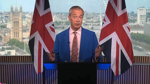 The Reform leader lashed out at the 'establishment' as he announced he would step down from his Clacton seat and seek a fresh mandate from voters in Essex