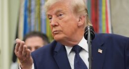 Donald Trump was once again full of praise for Harry Kane while speaking to reporters at the Oval Office