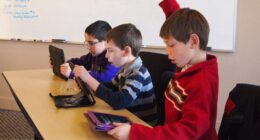 students on ipads