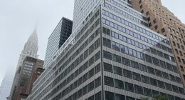 The Manhattan office building, which once housed pharmaceutical giant Pfizer, was evacuated Tuesday morning after construction workers noticed cracks and buckling columns