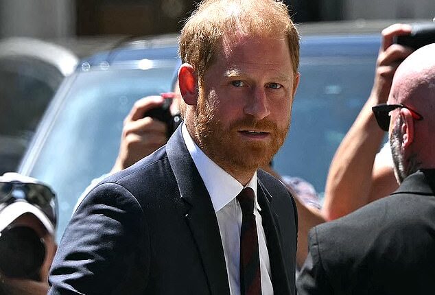 The £50million phone hacking case brought by Prince Harry (pictured today), Doreen Lawrence and a raft of other celebrities against the publishers of the Daily Mail was today dismissed in full