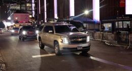 Taylor Swift's silver Chevrolet Suburban dropped her off at the Manhattan concert venue just before 4pm left the venue around 12:30am Friday morning