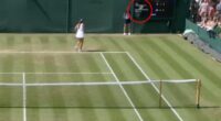 Ida Wobker threw her racquet to the ground after missing a straightforward backhand but could not anticipate its bounce into the crowd