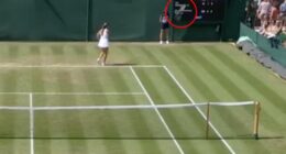 Ida Wobker threw her racquet to the ground after missing a straightforward backhand but could not anticipate its bounce into the crowd