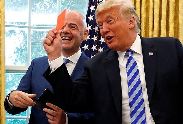 Just when it seemed that Gianni Infantino’s most demeaning act of self-flagellation before the altar of Donald Trump was to hand the man a Peace Prize
