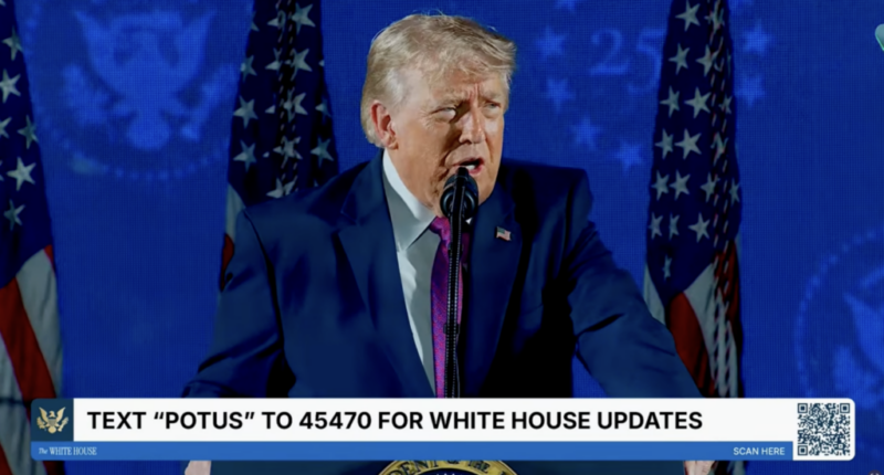 President Donald Trump speaks at Mount Rushmore