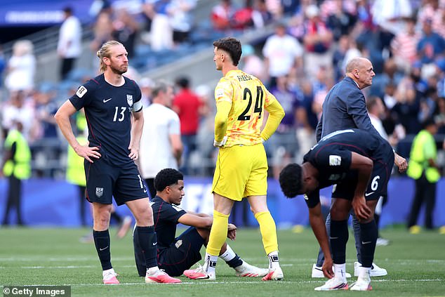 Fans have blamed Donald Trump for the USA's embarrassing World Cup exit on Monday night
