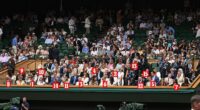 Who's who in the Royal Box at Wimbledon on Day Three? Rory McIlroy leads golf brigade as Richard E. Grant and Games of Thrones actor Charles Dance bring the star power