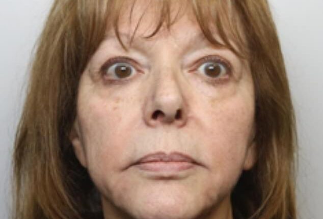 The custody mugshot of Daryl Berman, 72, issued by police after she was convicted of murdering her husband 84-year-old husband David